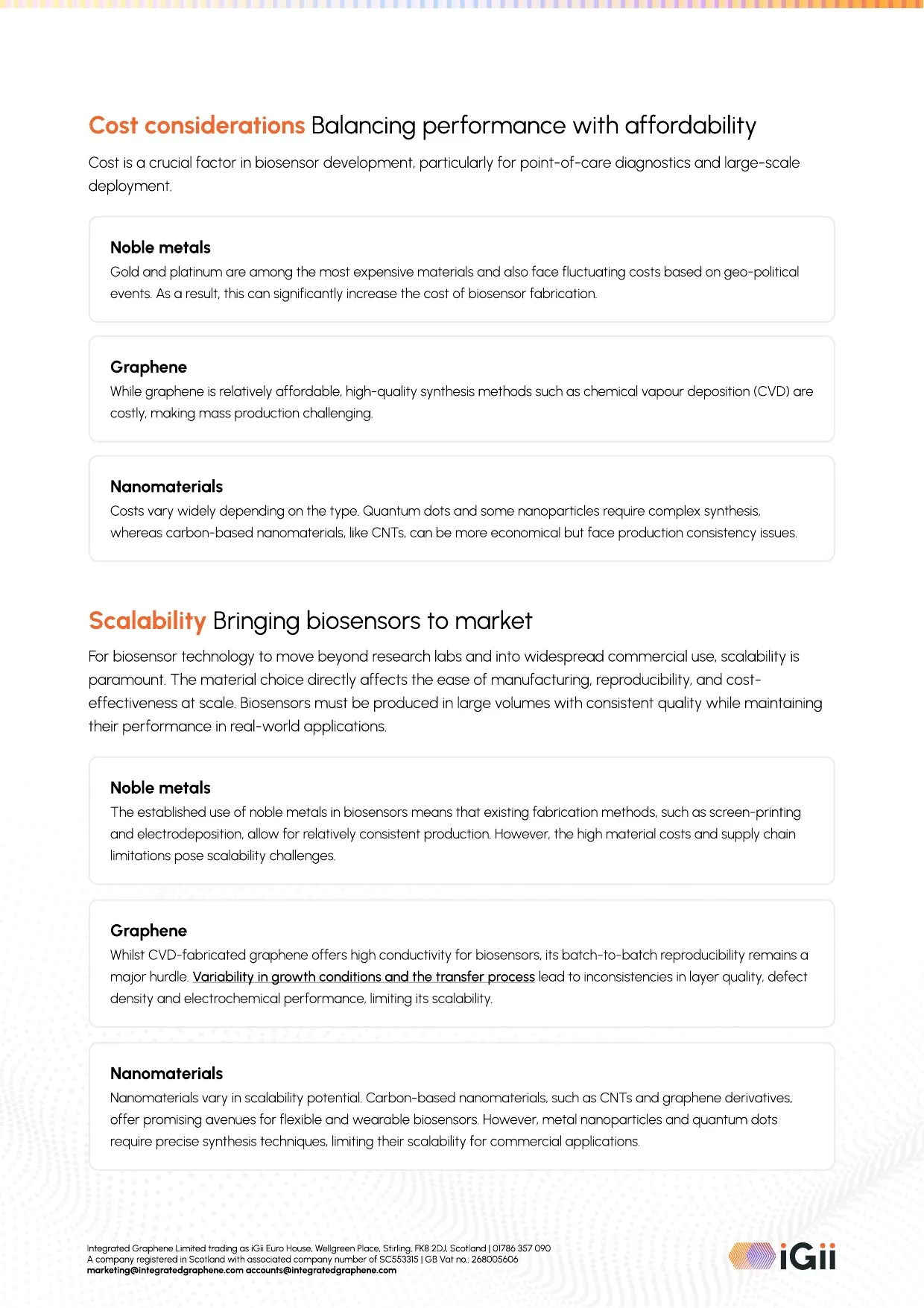Comparing Biosensor Materials — page 4 of 7
