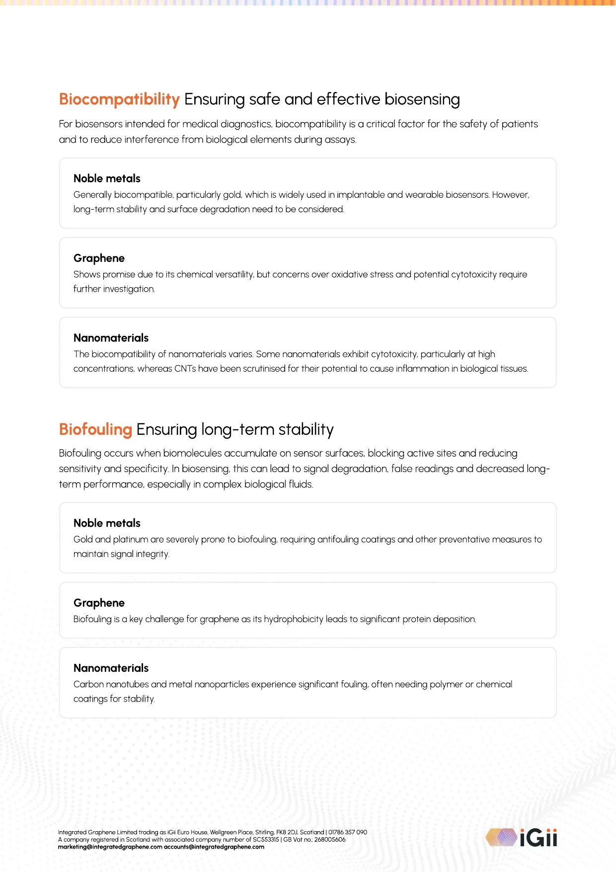 Comparing Biosensor Materials — page 5 of 7