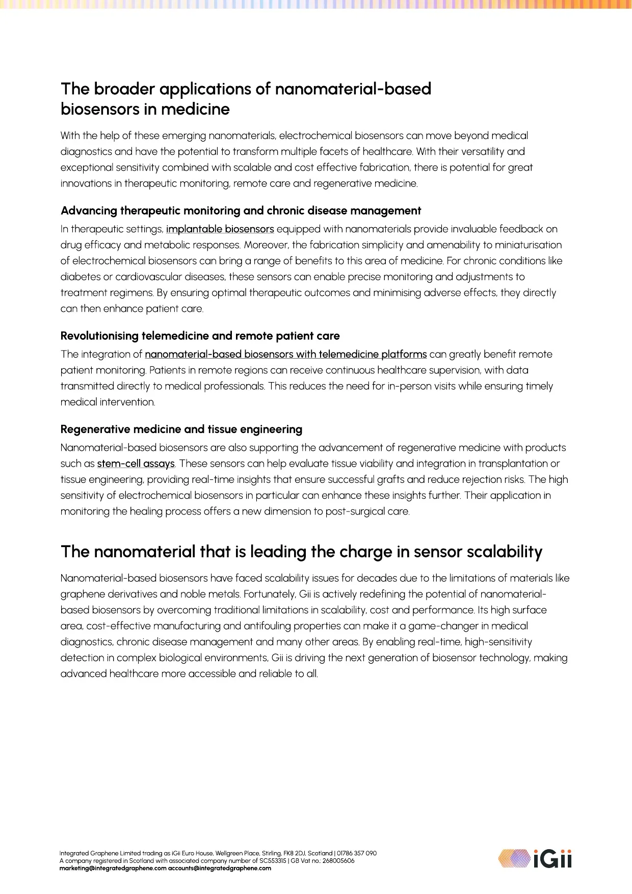 Nanomaterial-based Biosensors and the Future of Medicine — page 4 of 5